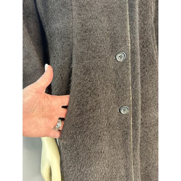 Vintage Studio by Searle Alpaca wool coat brown size medium - Picture 7 of 12
